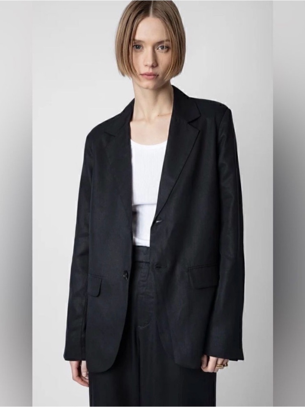 NWT ZADIG & VOLTAIRE | Zadig & Voltaire Vanille Lyocell Blazer - Black
